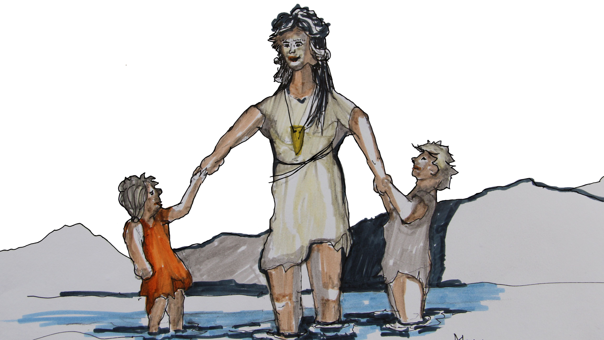 Mutter Krauti mit Maika und Rante